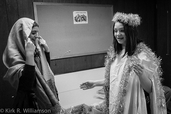 Preparing for the Christmas pageant