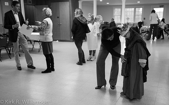 Preparing for the Christmas pageant