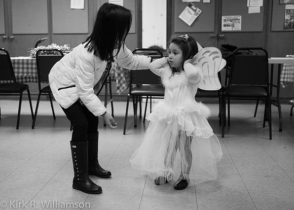 Preparing for the Christmas pageant